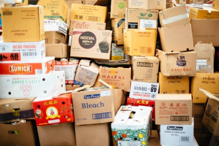Boxes of orders to be managed with MRP.