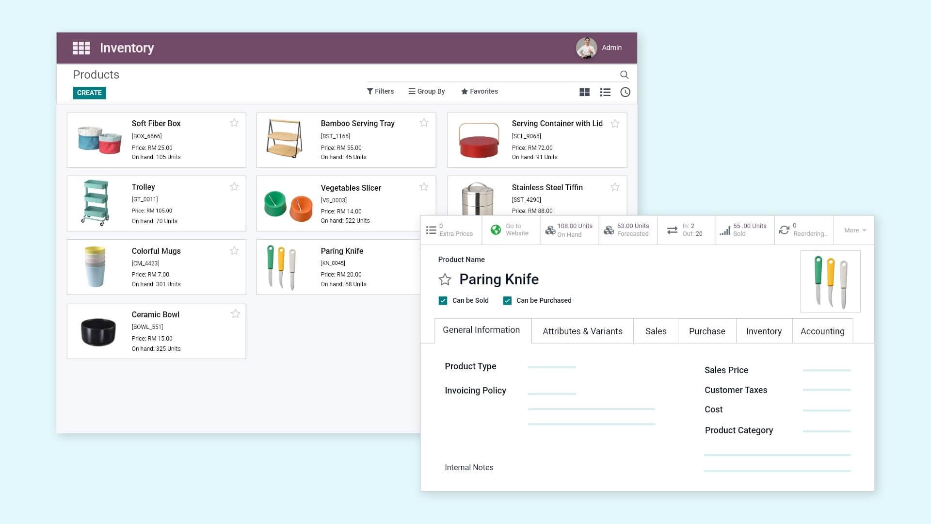 Odoo inventory is an inventory app most suitable for Malaysian businesses in managing warehouses and stocks.