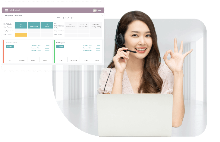 Odoo ERP system support.