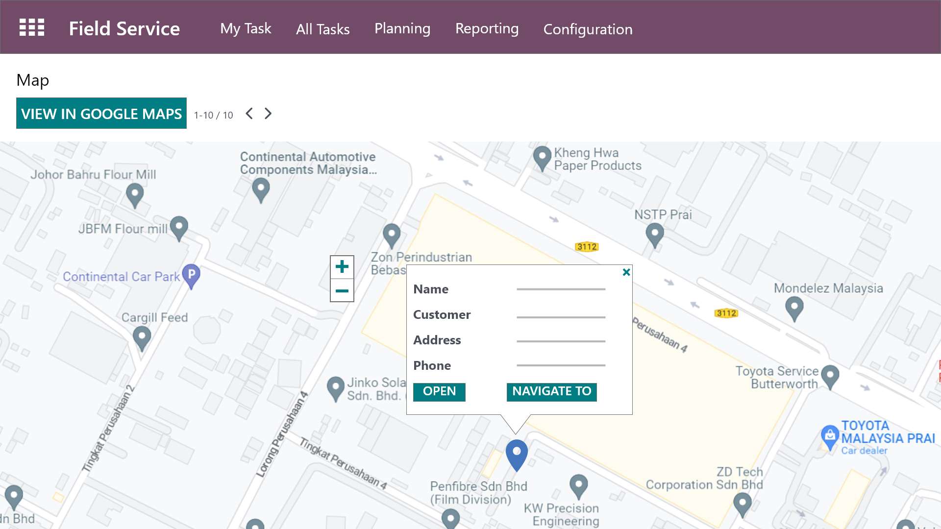 You can perform route planning in Odoo FSM