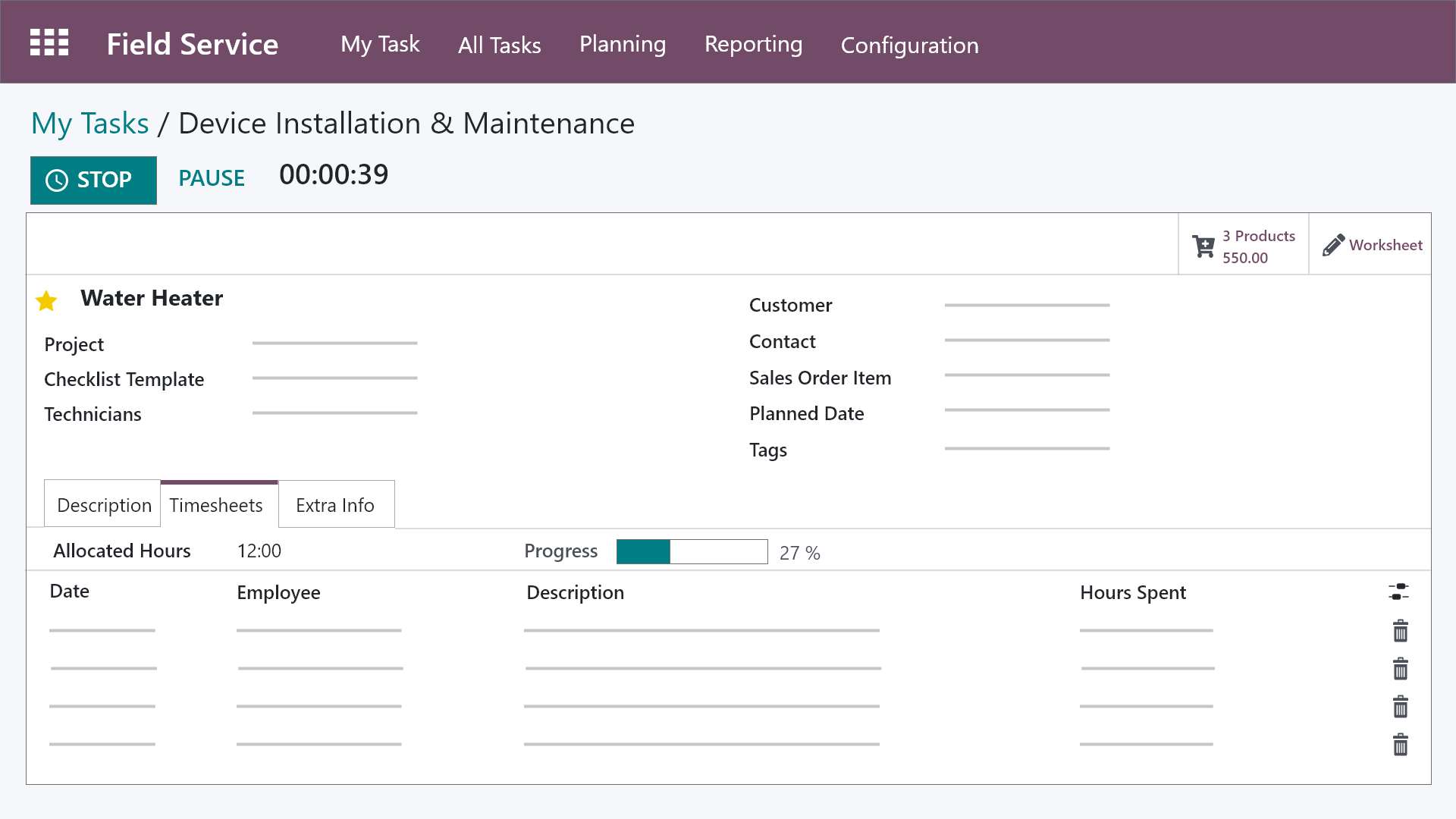 Working time tracking is a must in Odoo FSM